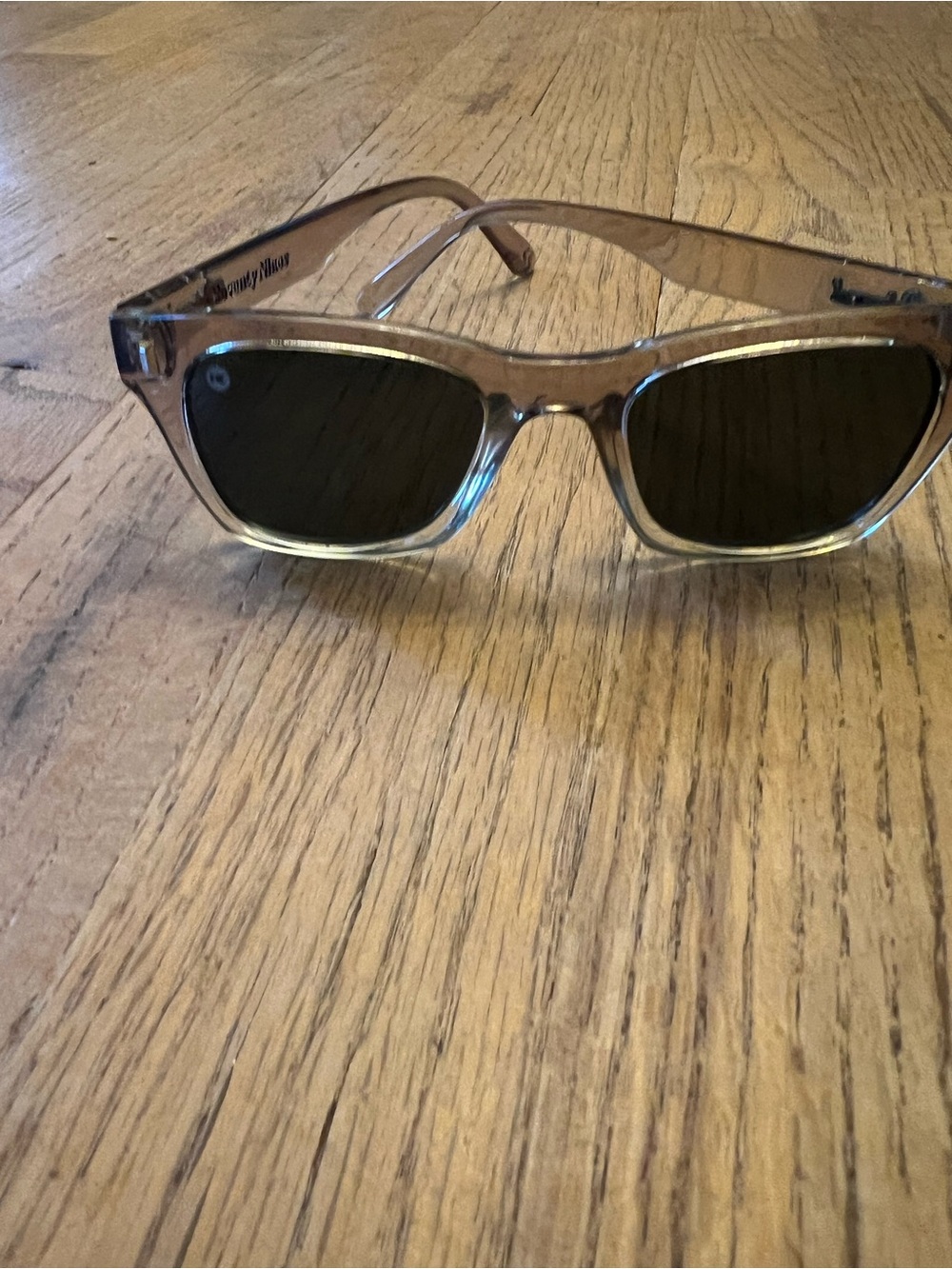 Transparent Brown Frame Sunglasses